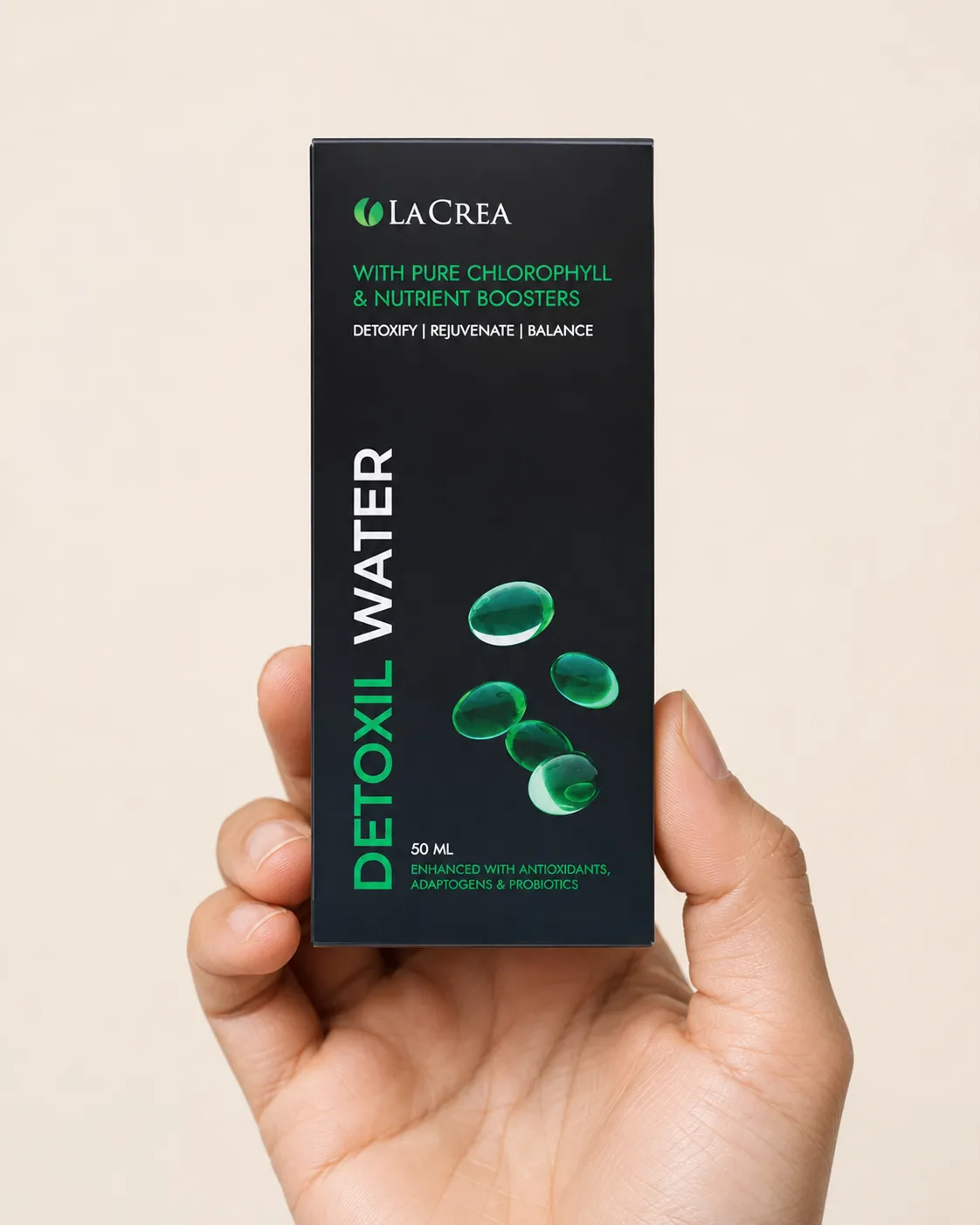 Detoxil Water gastro — le produit en main